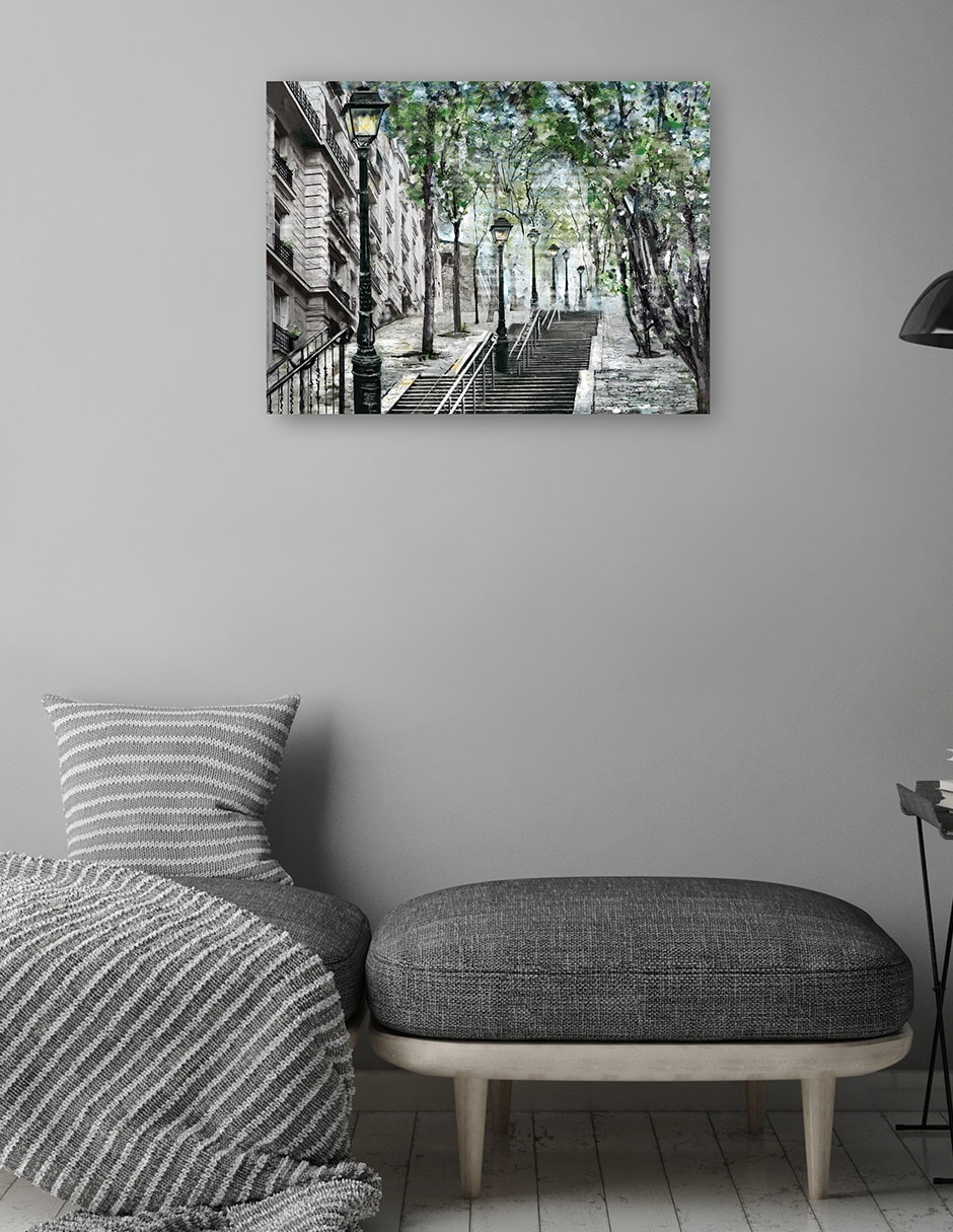 Cuadro decorativo Montmartre técnica mixta Arquitectura 4