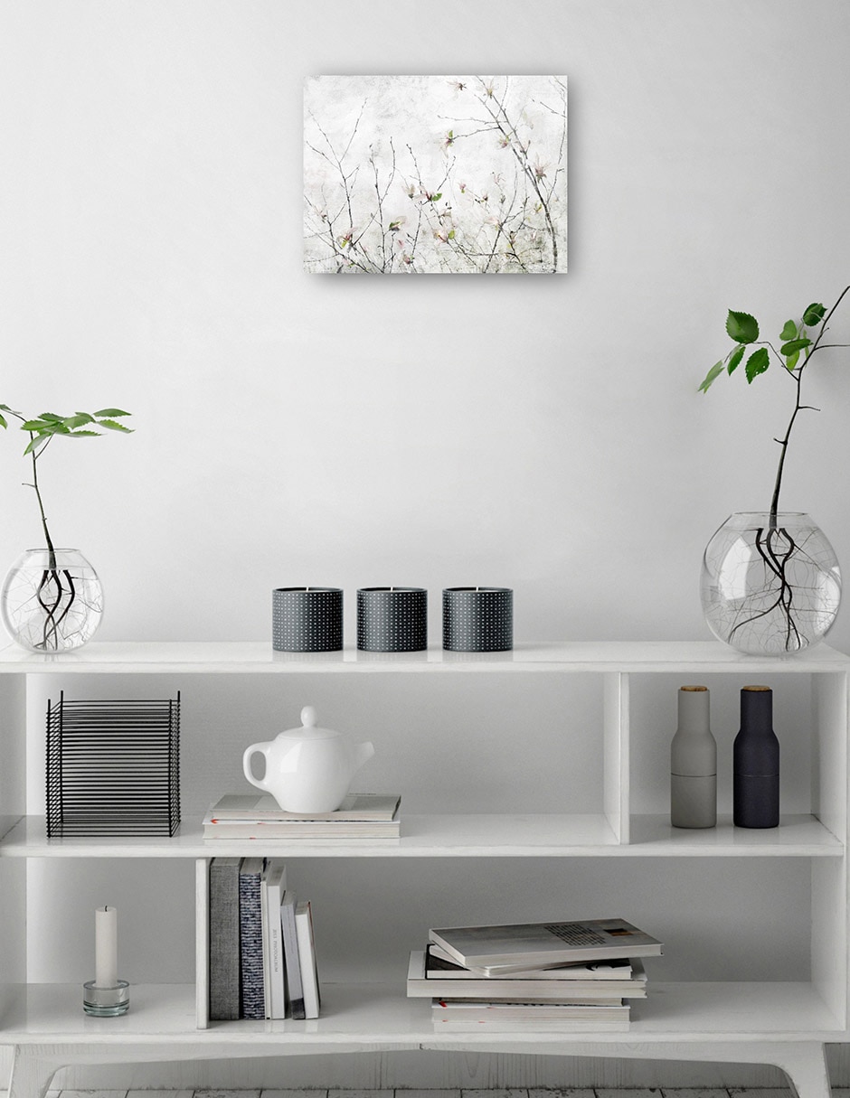 Cuadro decorativo Momento de magnolia técnica mixta Floración 7