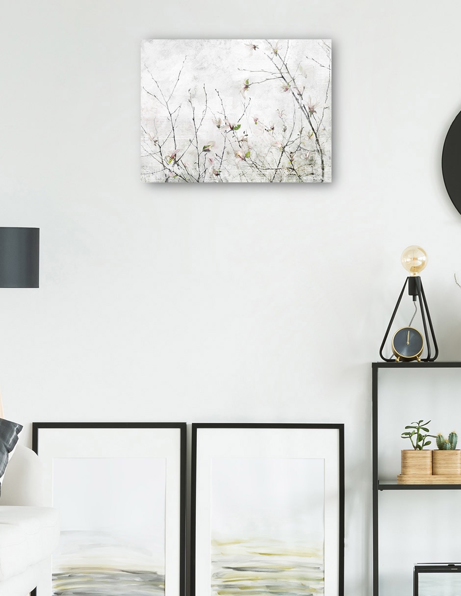Cuadro decorativo Momento de magnolia técnica mixta Floración 5