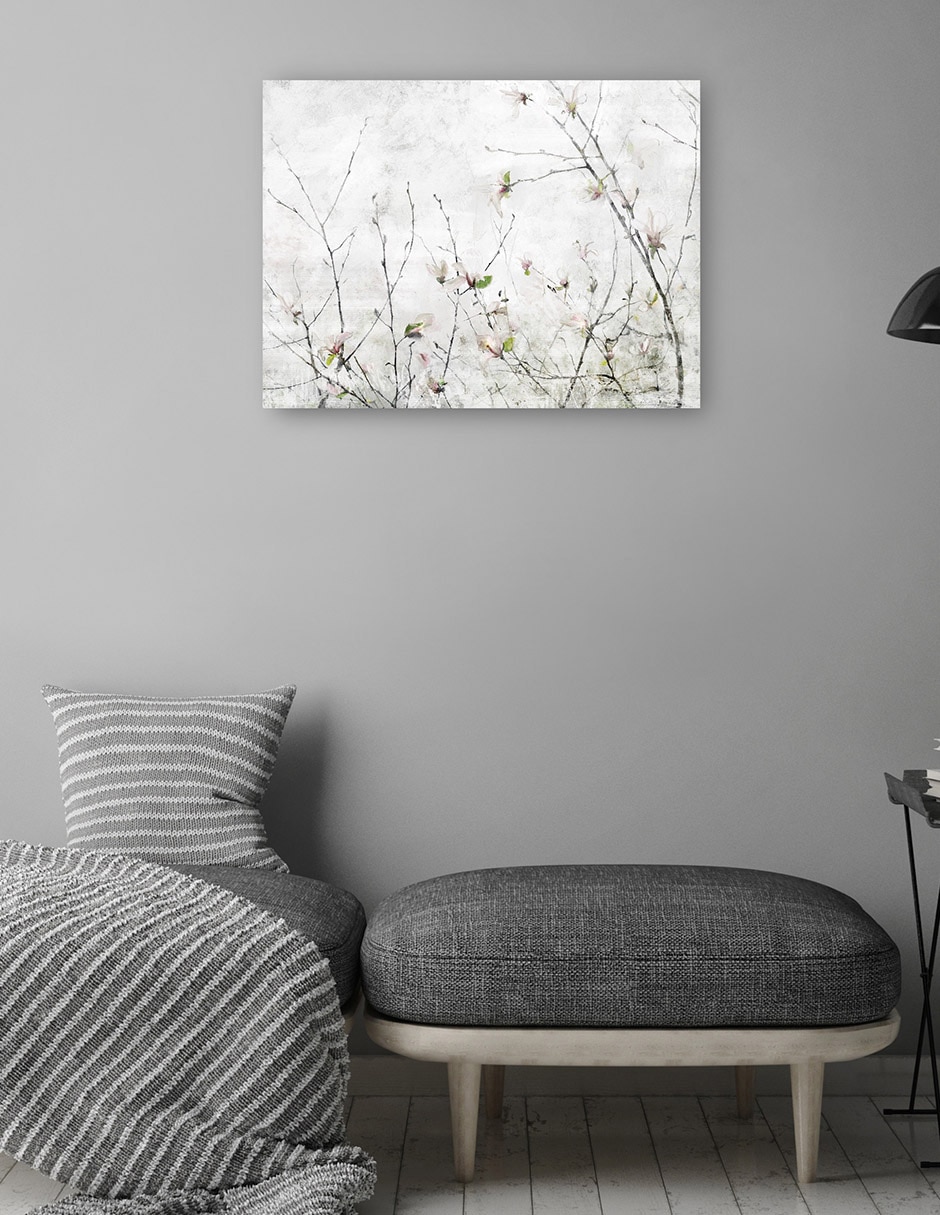 Cuadro decorativo Momento de magnolia técnica mixta Floración 4
