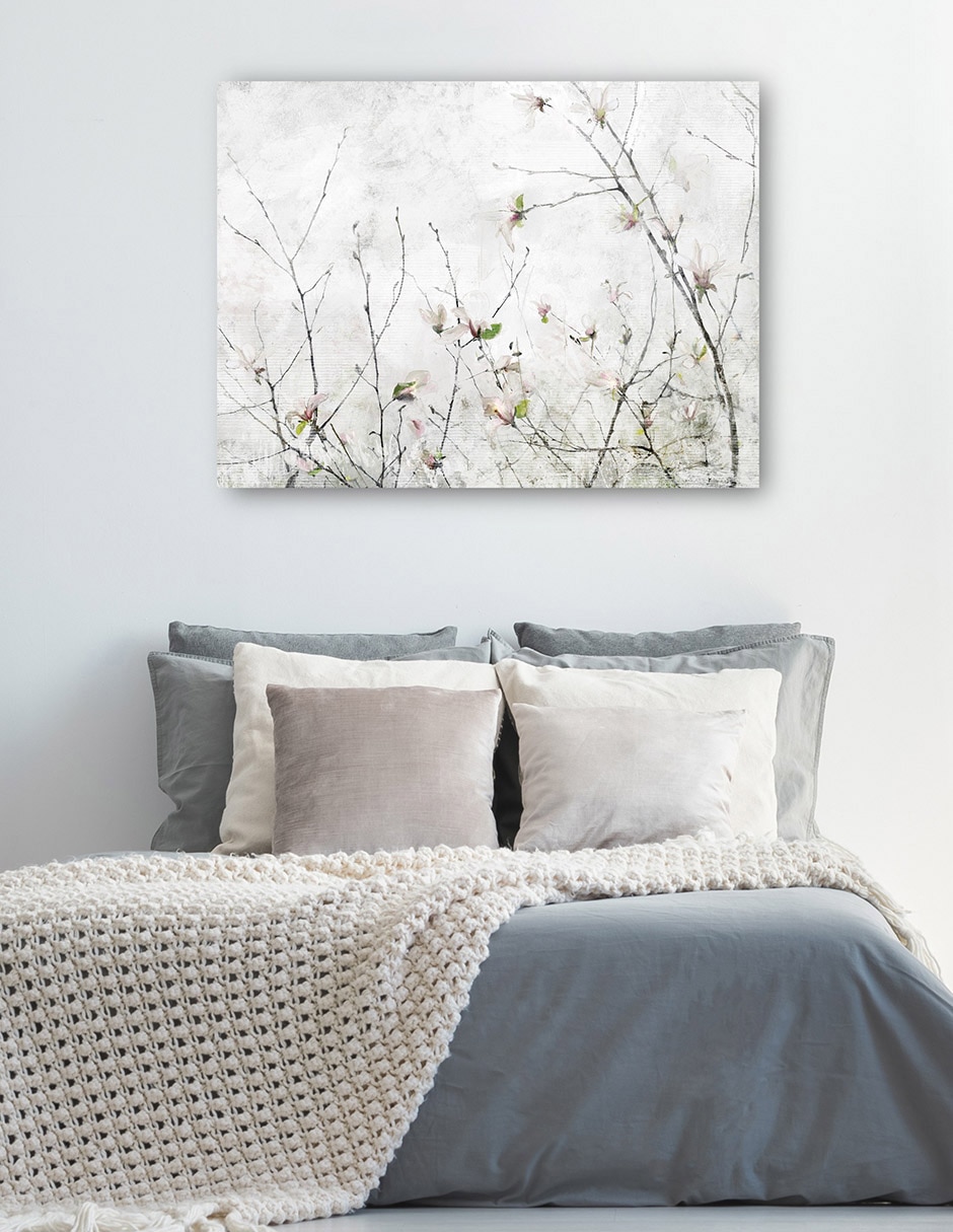 Cuadro decorativo Momento de magnolia técnica mixta Floración 2
