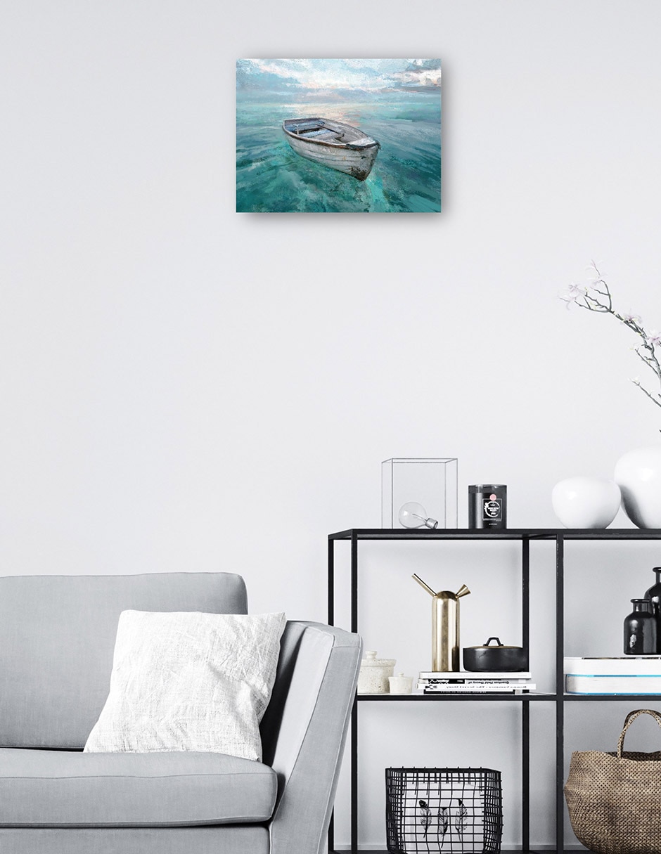 Cuadro decorativo Mar tranquilo técnica mixta Navegación 7