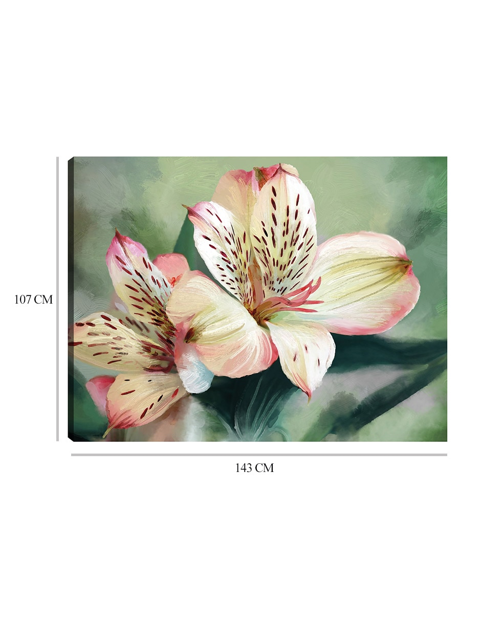 Cuadro decorativo Lirio tropical técnica mixta 9