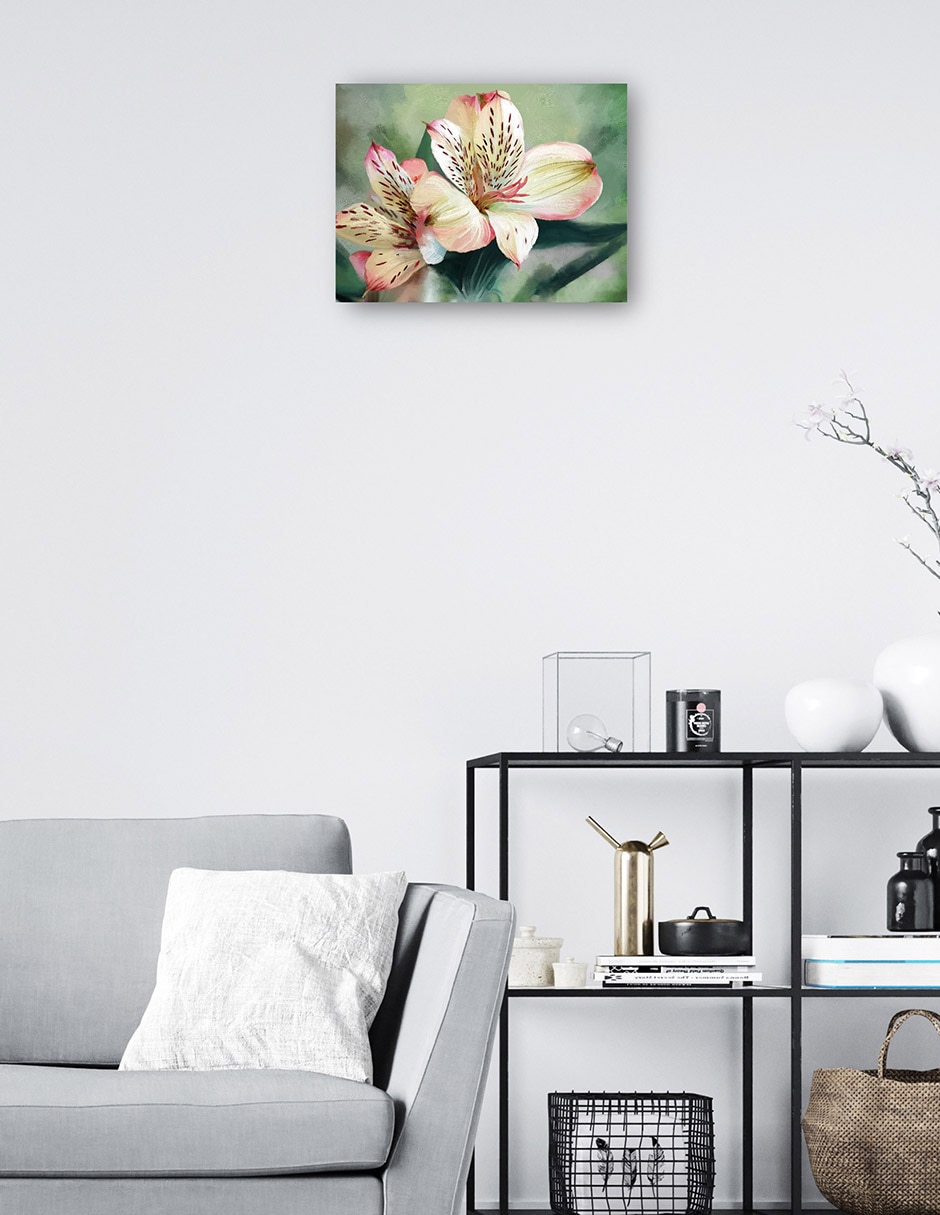 Cuadro decorativo Lirio tropical técnica mixta 7