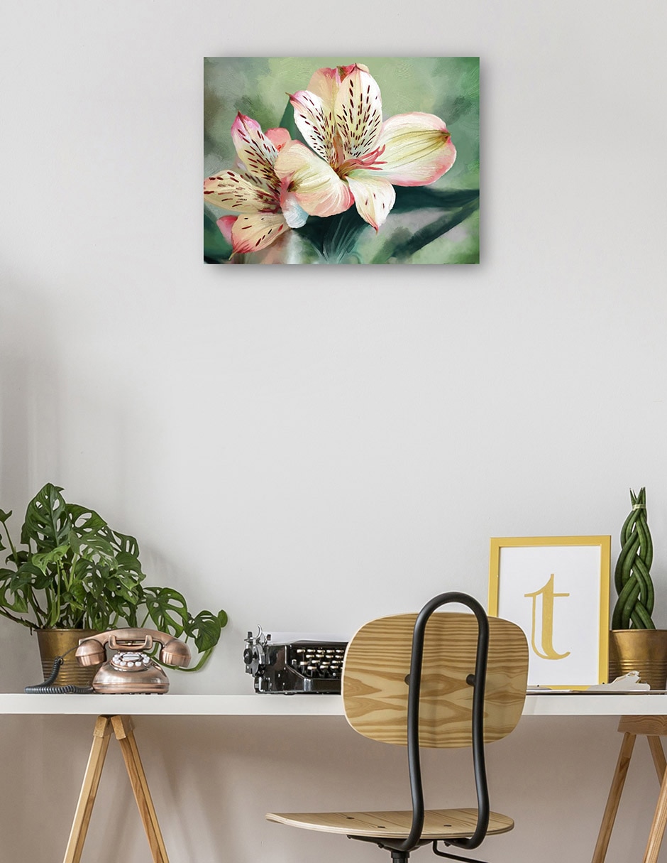 Cuadro decorativo Lirio tropical técnica mixta 5