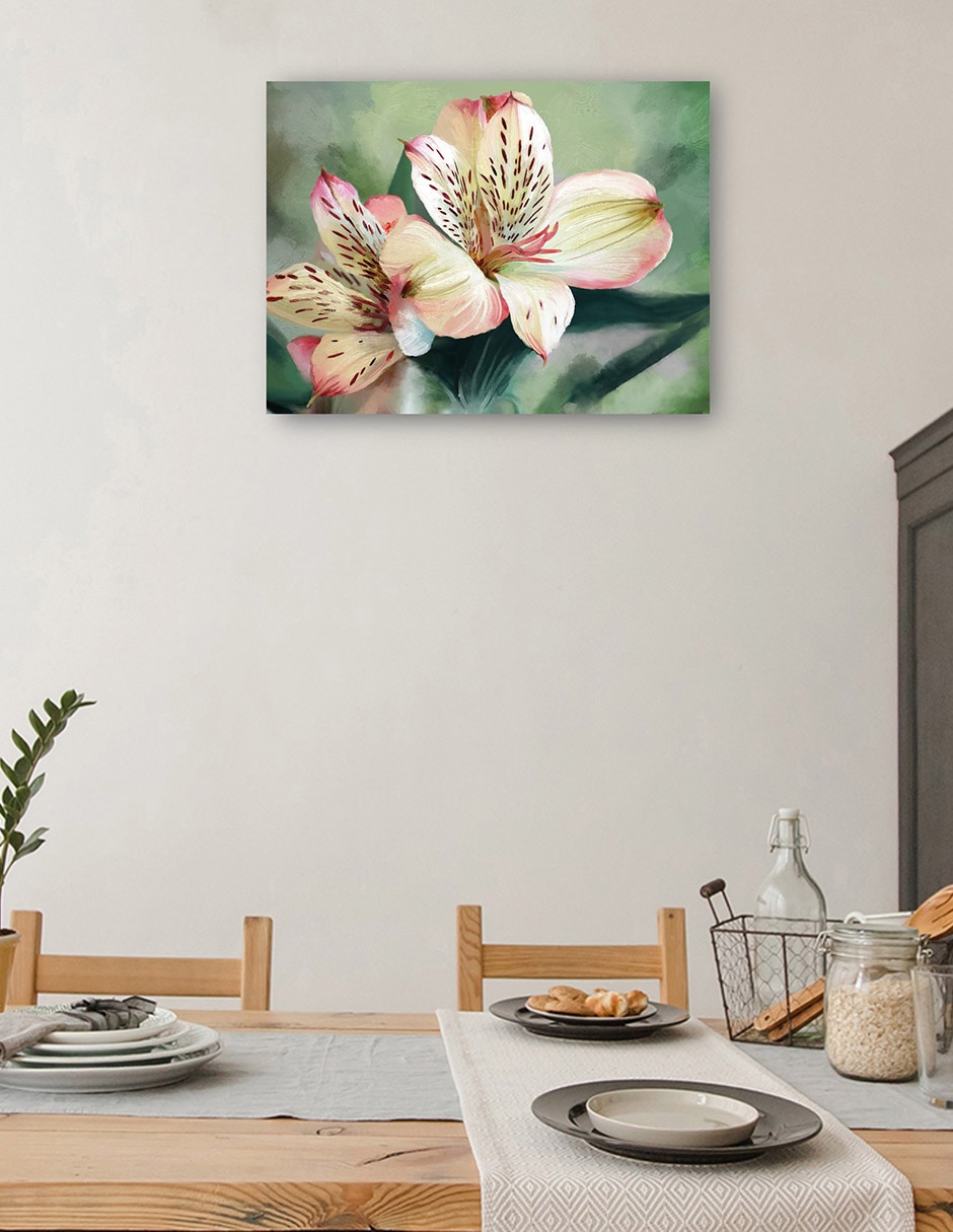 Cuadro decorativo Lirio tropical técnica mixta 4