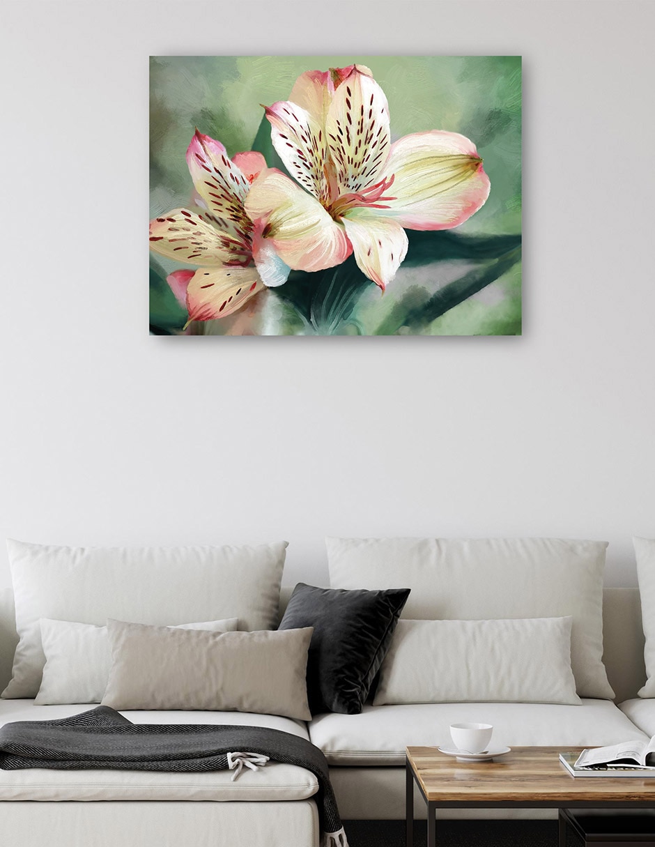 Cuadro decorativo Lirio tropical técnica mixta 2