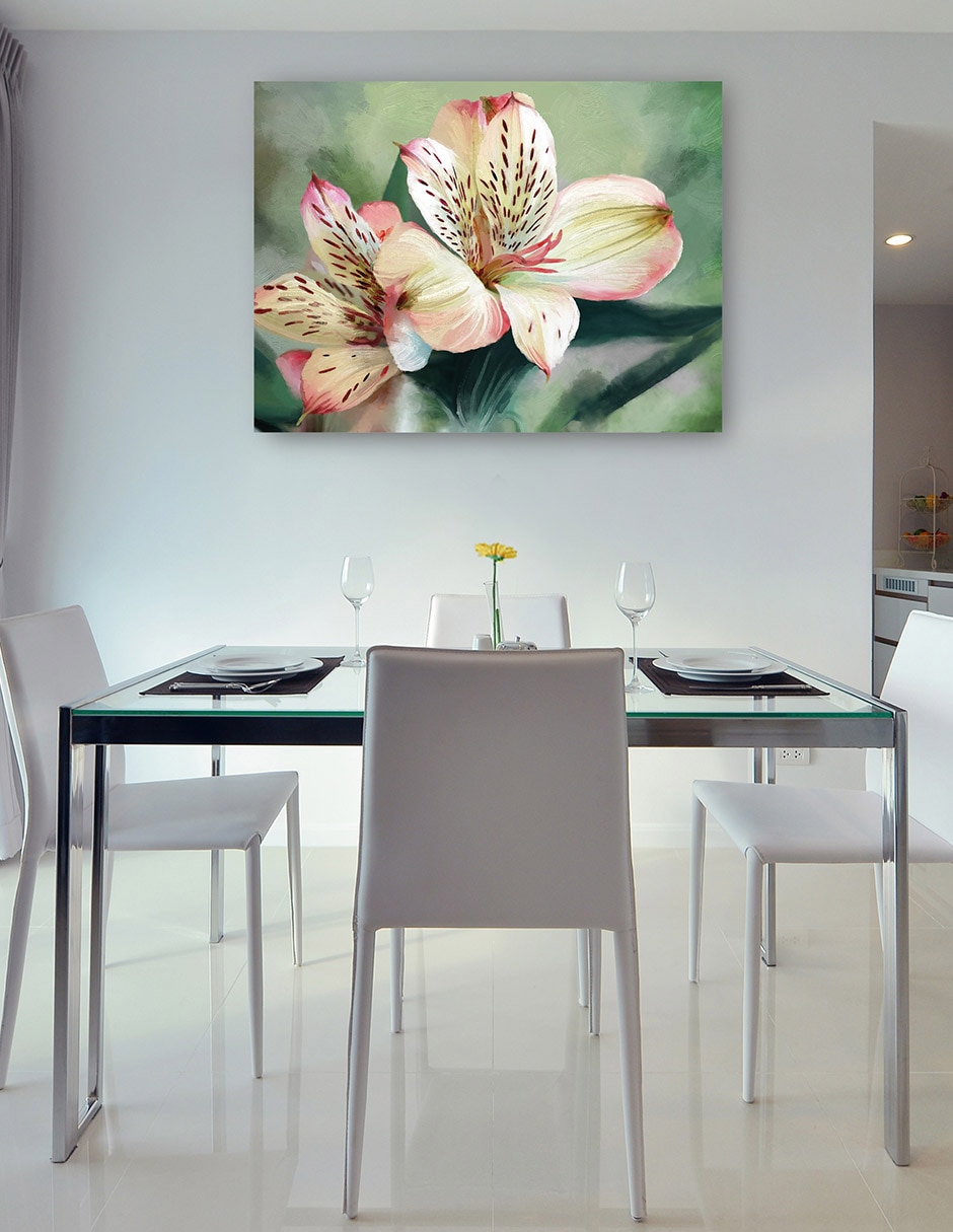 Cuadro decorativo Lirio tropical técnica mixta 8