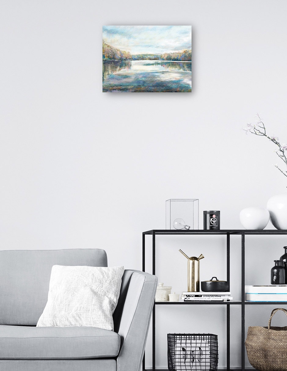 Cuadro decorativo Lugar de verano técnica mixta Lagos 5