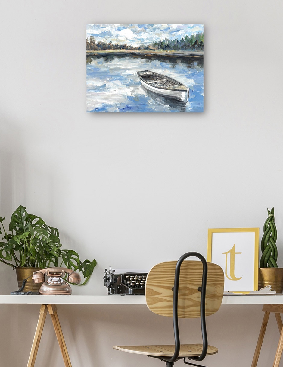 Cuadro decorativo Lago de la mañana técnica mixta Lagos 5
