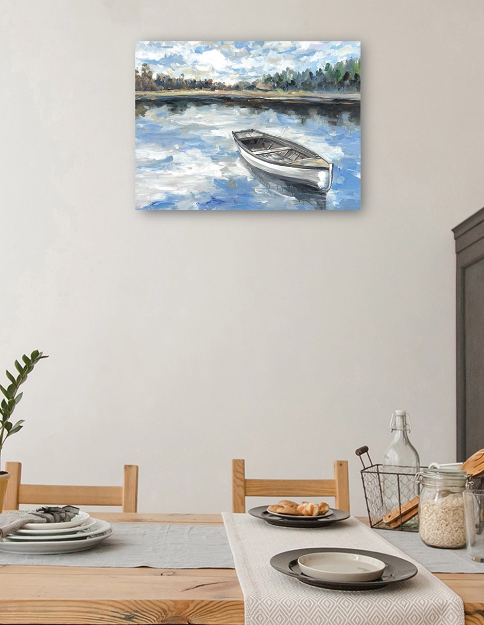 Cuadro decorativo Lago de la mañana técnica mixta Lagos 4