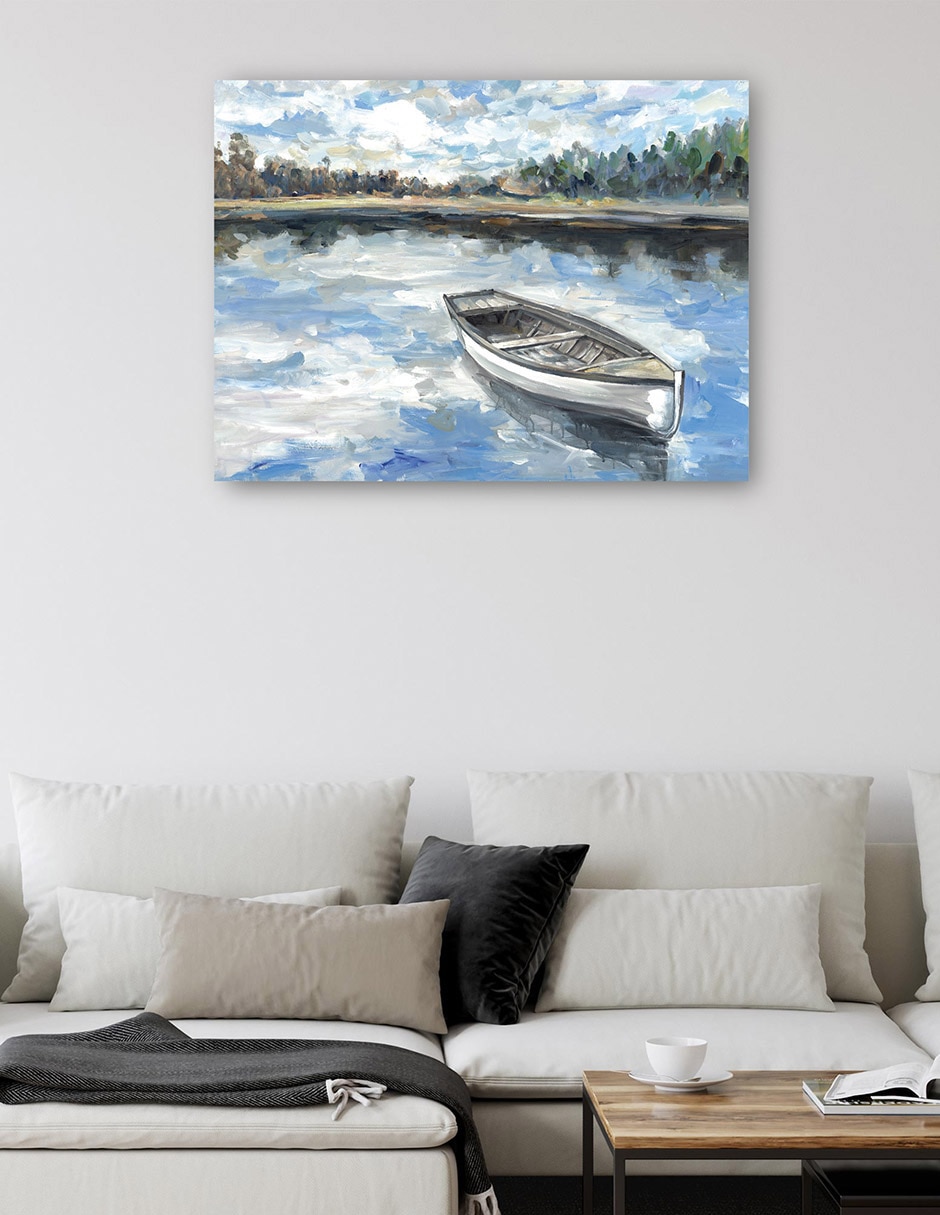 Cuadro decorativo Lago de la mañana técnica mixta Lagos 2