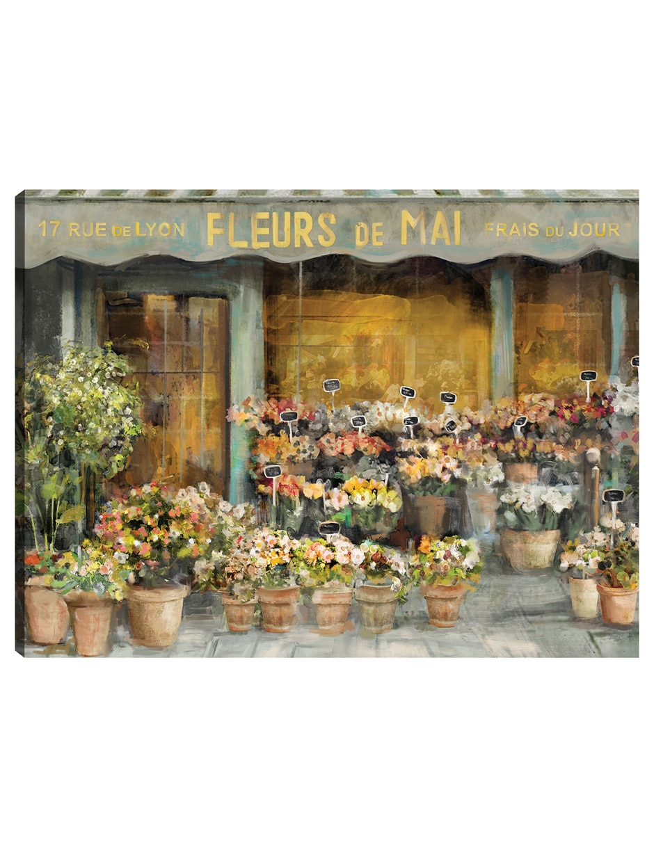 Cuadro decorativo Flores de mayo técnica mixta Macetas Cuadro decorativo Flores de mayo técnica mixta Macetas