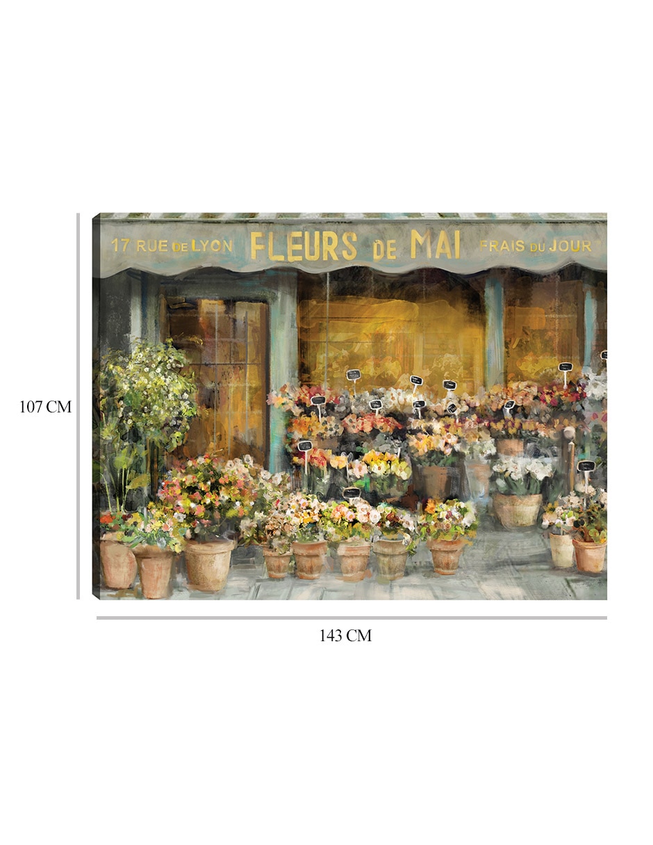 Cuadro decorativo Flores de mayo técnica mixta Macetas 9