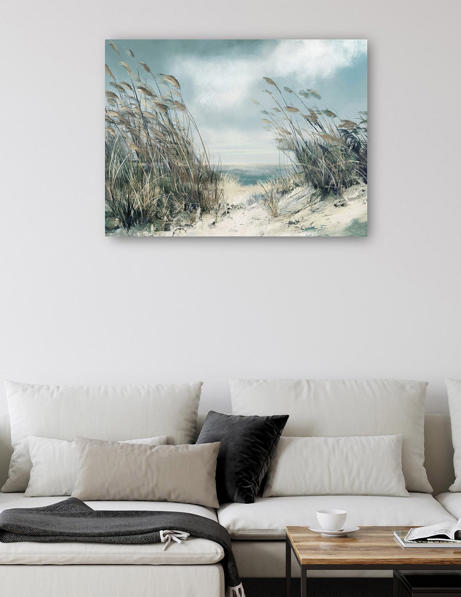 Cuadro decorativo Hierbas de dunas blandas técnica mixta Playas 2