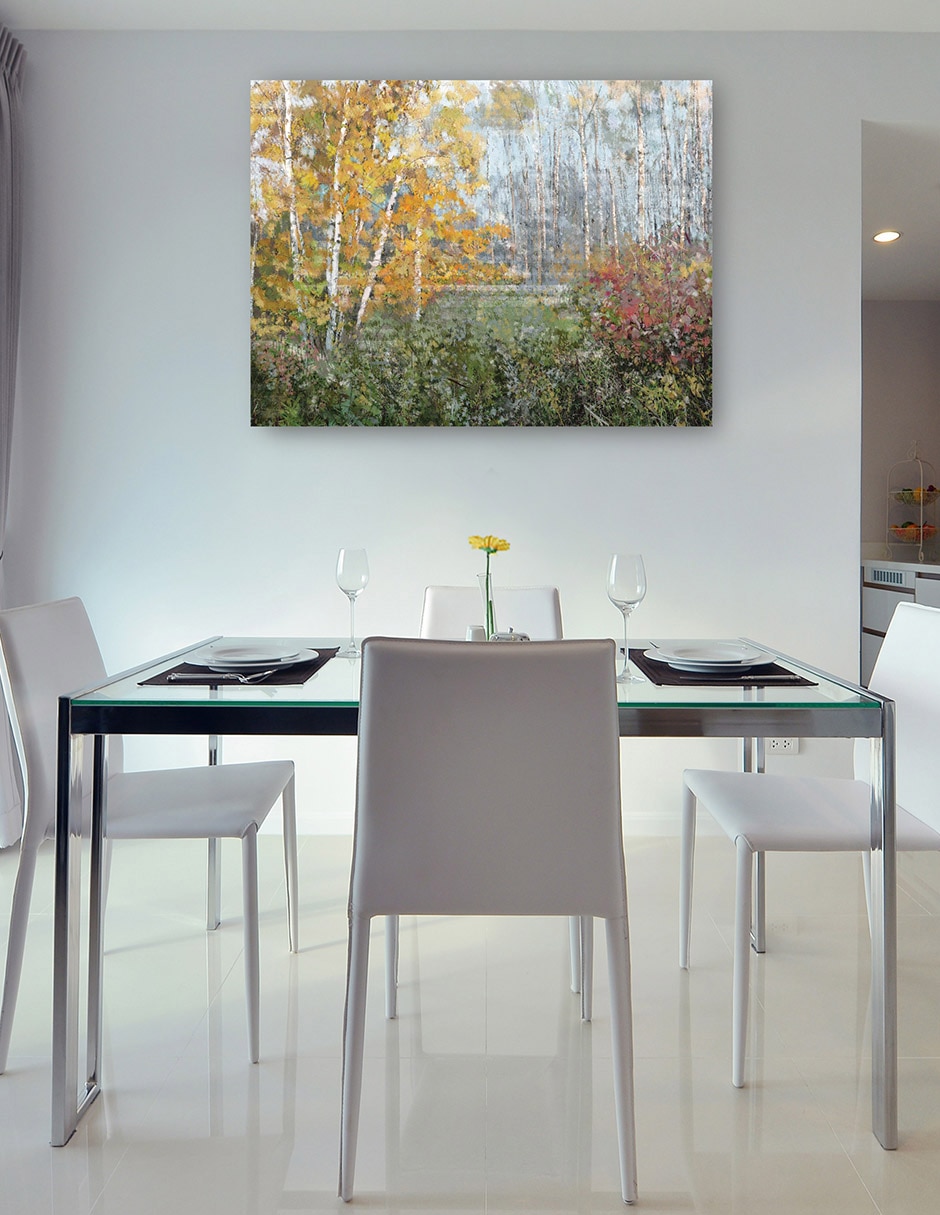 Cuadro decorativo Rueda de color técnica mixta Bosques 8