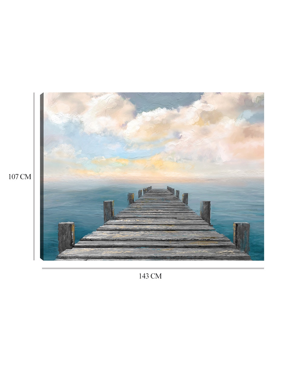Cuadro decorativo Cielo del océano técnica mixta Muelles 9