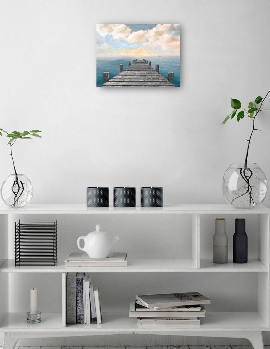 Cuadro decorativo Cielo del océano técnica mixta Muelles 7
