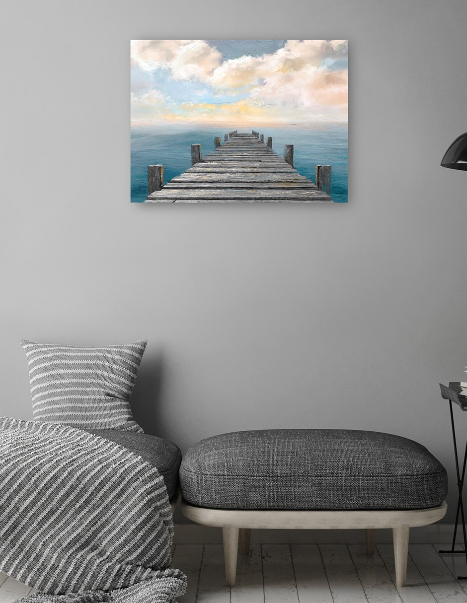 Cuadro decorativo Cielo del océano técnica mixta Muelles 4