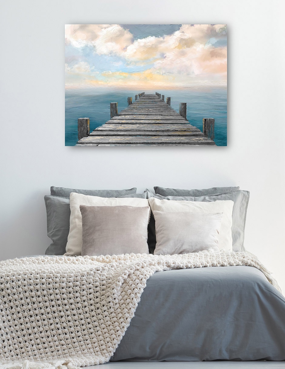 Cuadro decorativo Cielo del océano técnica mixta Muelles 2