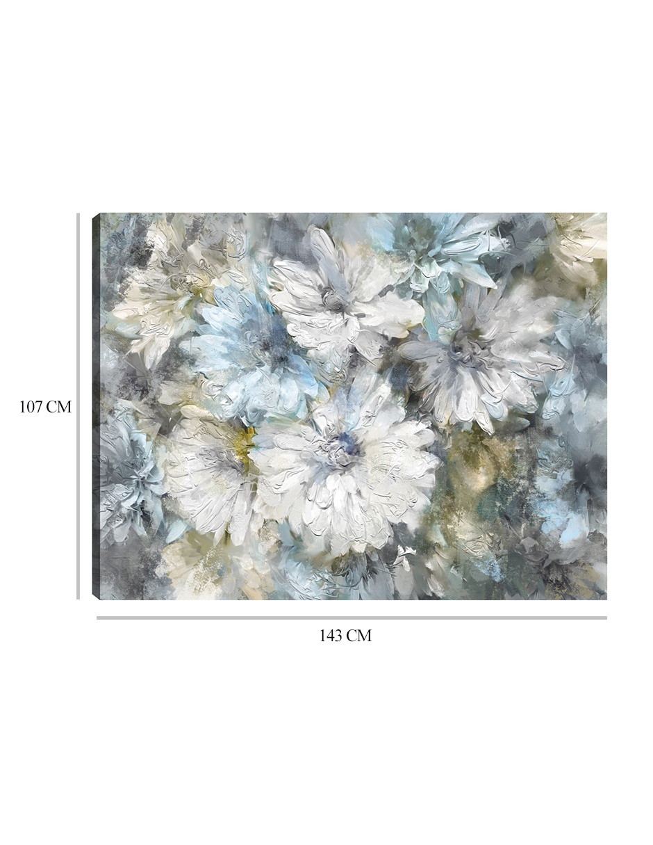 Cuadro decorativo Dalia viva técnica mixta Arreglo floral 9