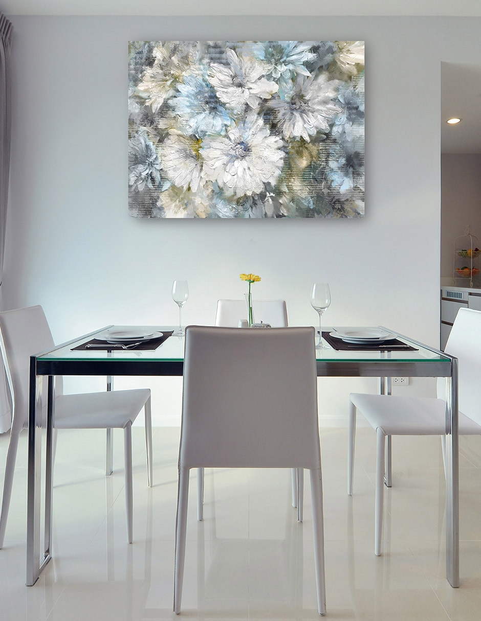 Cuadro decorativo Dalia viva técnica mixta Arreglo floral 8