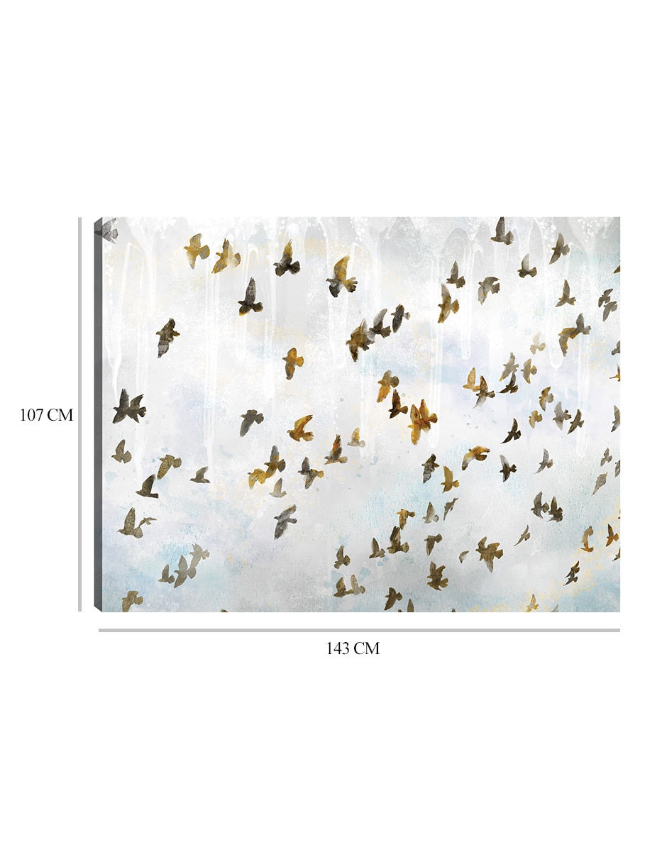 Cuadro decorativo En vuelo técnica mixta Aves silvestres 9