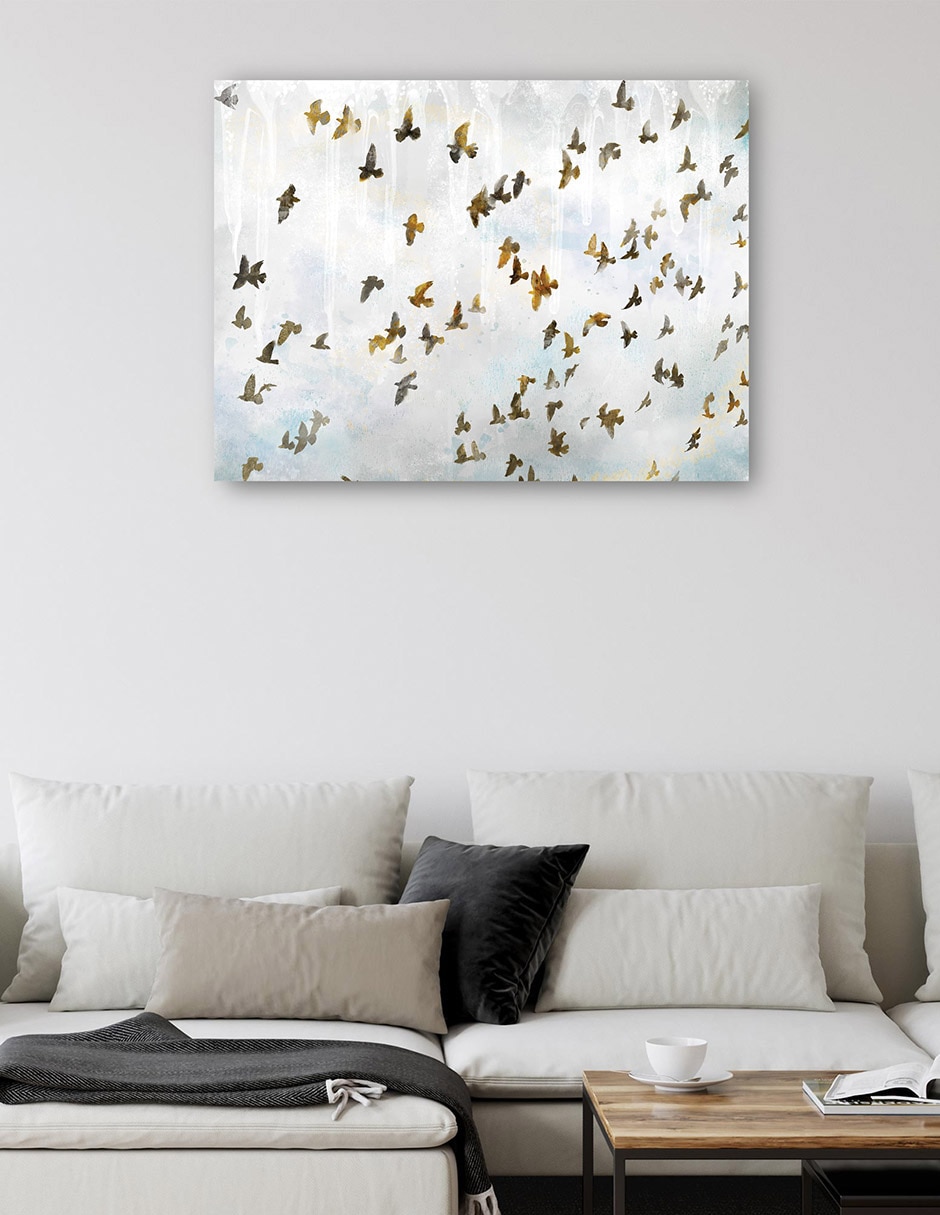 Cuadro decorativo En vuelo técnica mixta Aves silvestres 2