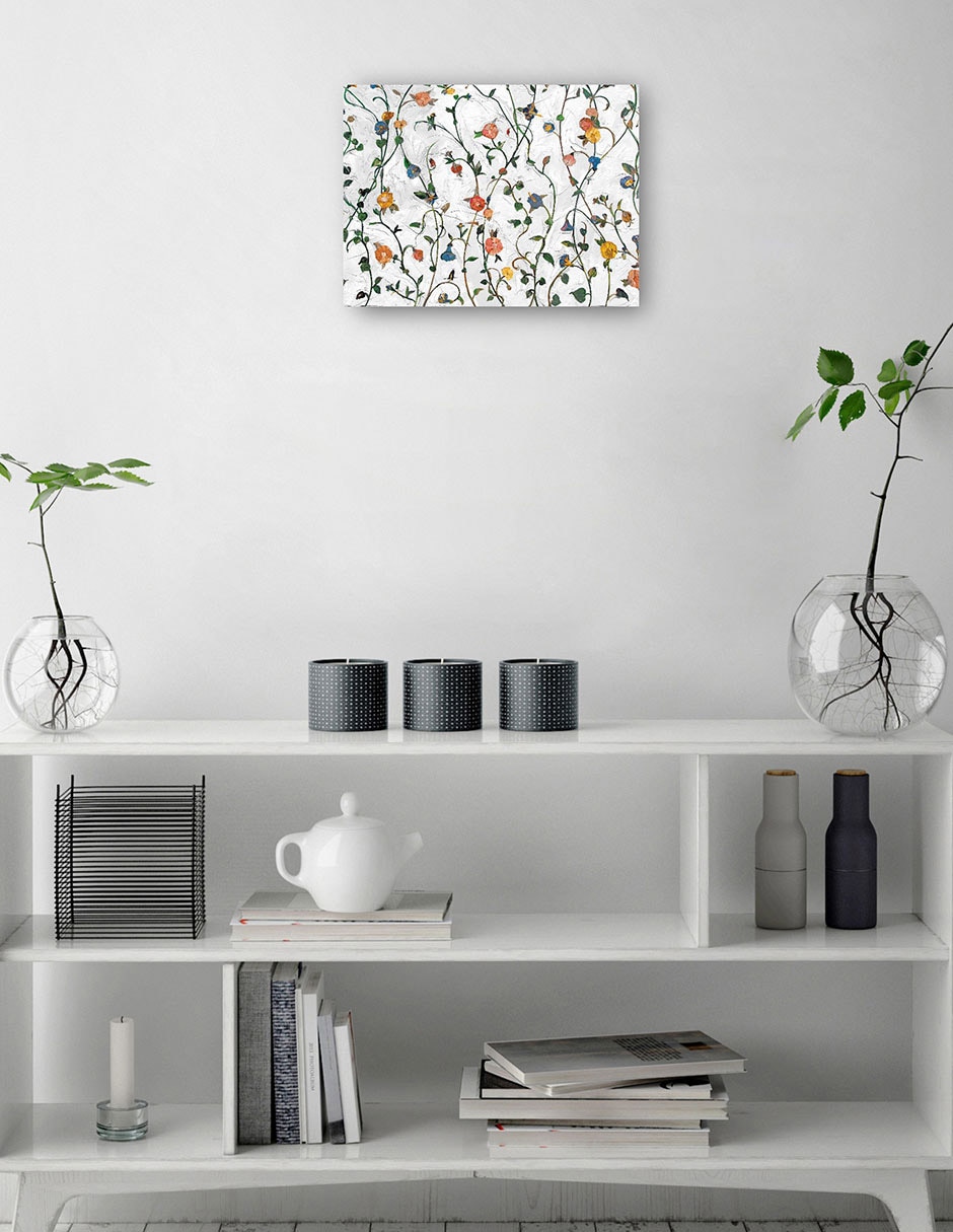 Cuadro decorativo Enrejado de Jardín técnica mixta 7