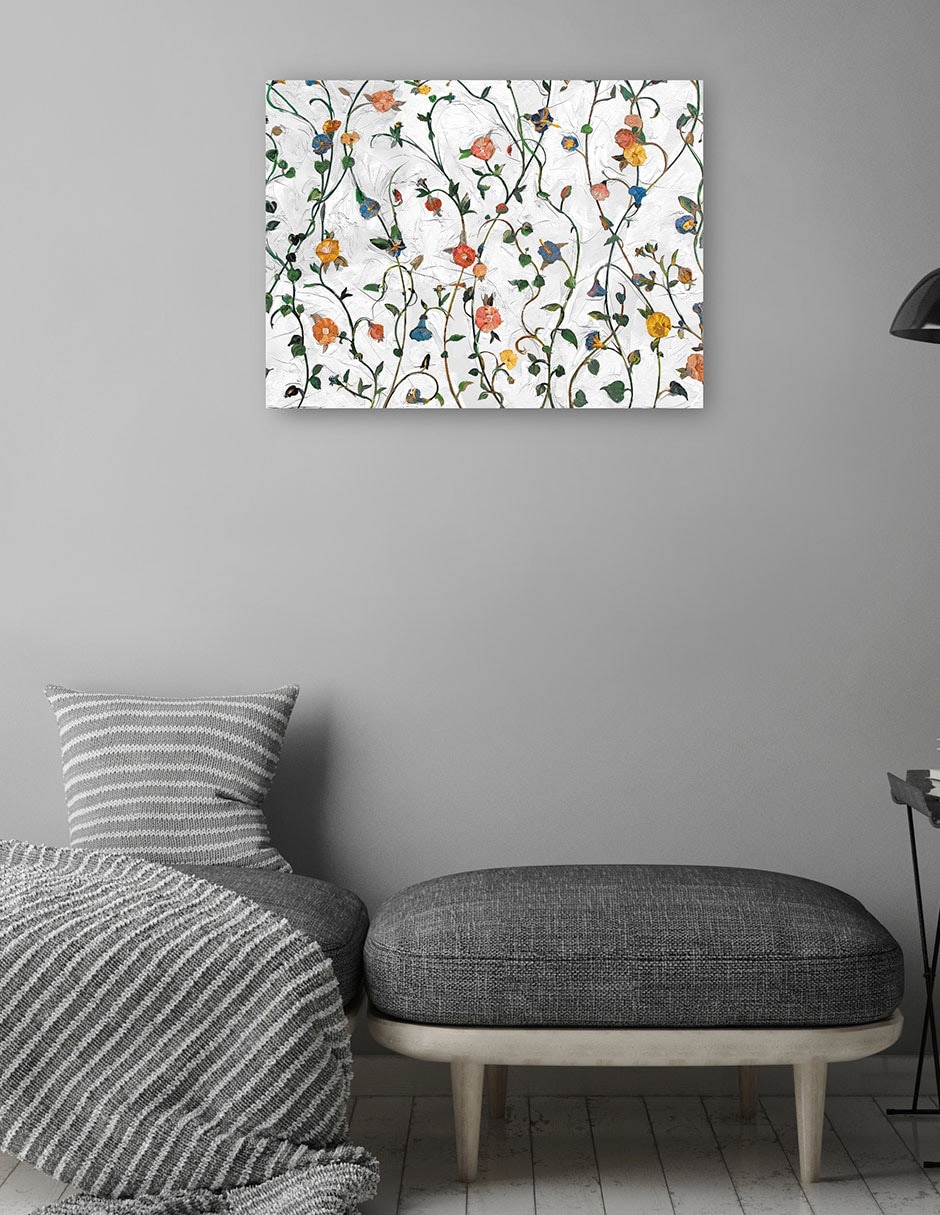 Cuadro decorativo Enrejado de Jardín técnica mixta 4