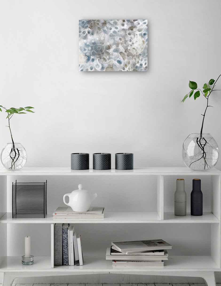 Cuadro decorativo Dúo de pétalos técnica mixta Formas 7
