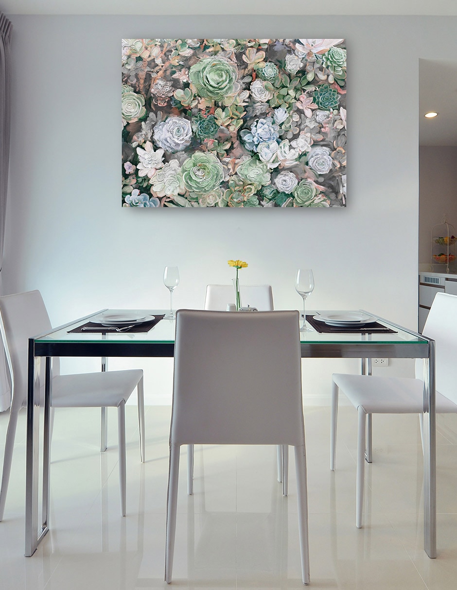 Cuadro decorativo Jardín suculento mixta 8