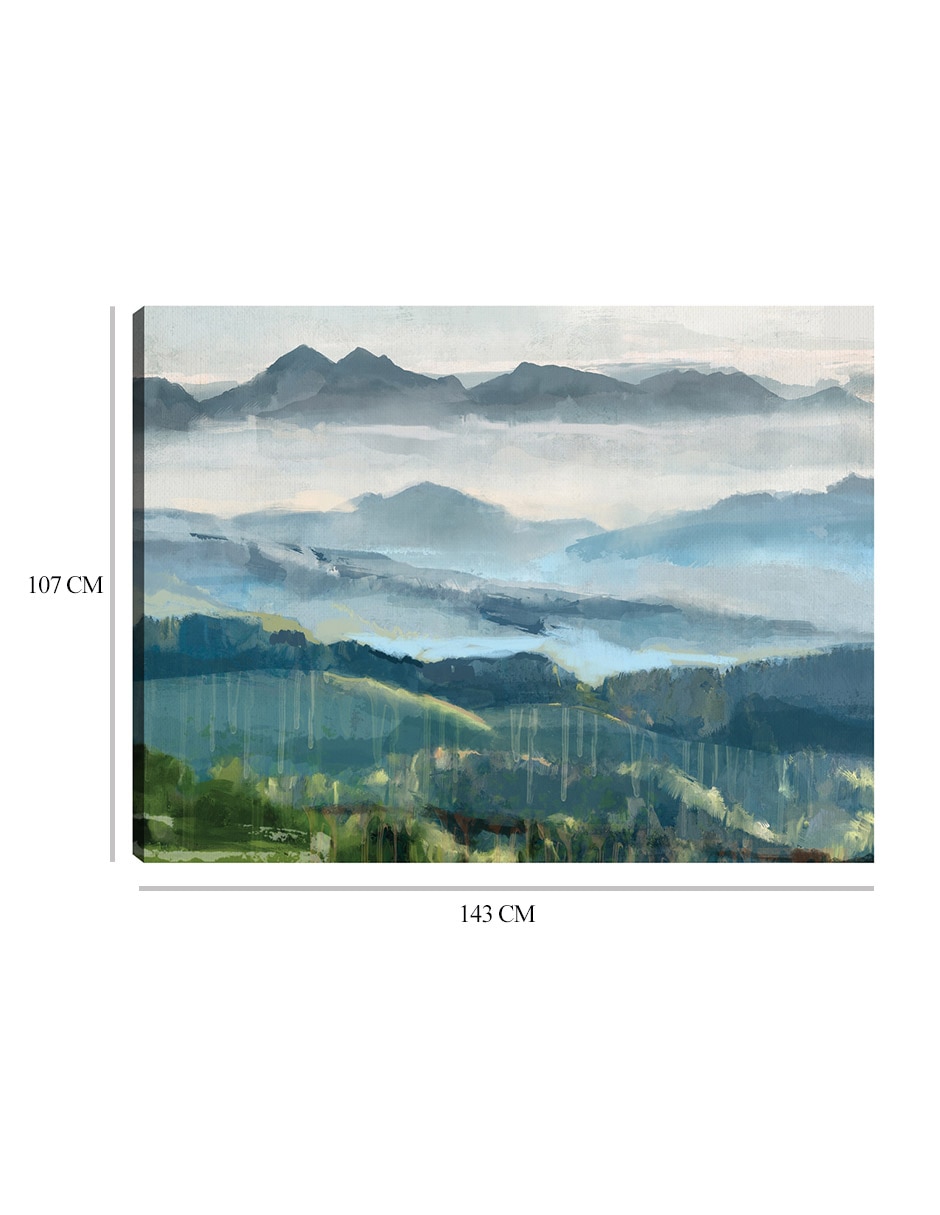 Cuadro decorativo Vista De La Montaña Brumosa técnica mixta Montañas 9