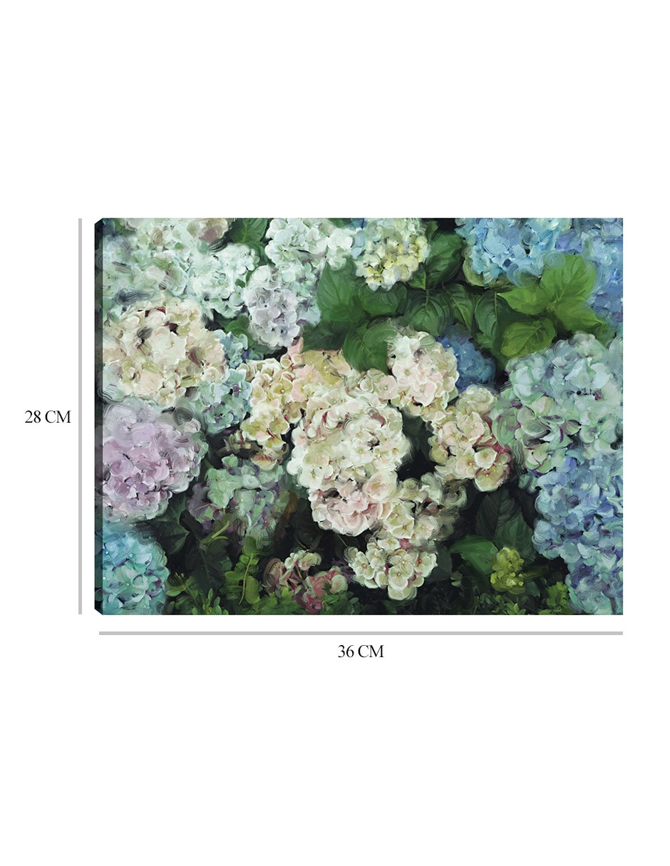 Cuadro decorativo Jardín de hortensias mixta 9