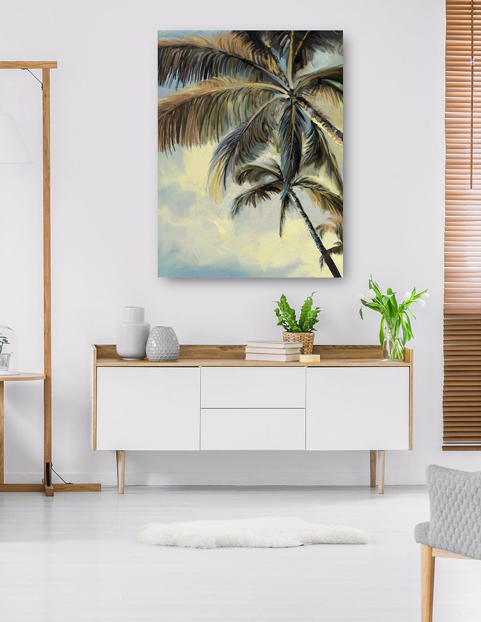 Cuadro decorativo Arrojar Sombra - Impresión En Lienzo técnica mixta Palmeras 8