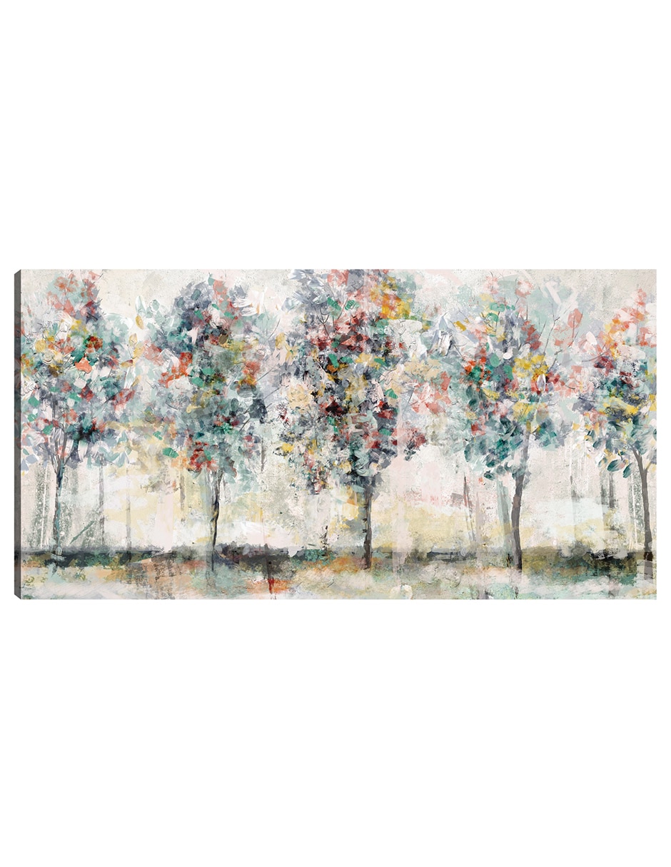 Cuadro decorativo Arboles De La Mañana - Impresión En Lienzo técnica mixta Bosques Cuadro decorativo Arboles De La Mañana - Impresión En Lienzo técnica mixta Bosques