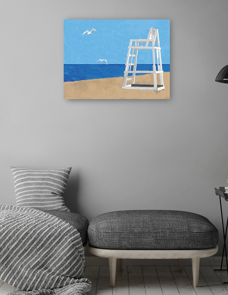 Cuadro decorativo Aturdimiento Costero - Impresión En Lienzo técnica mixta Playas 4