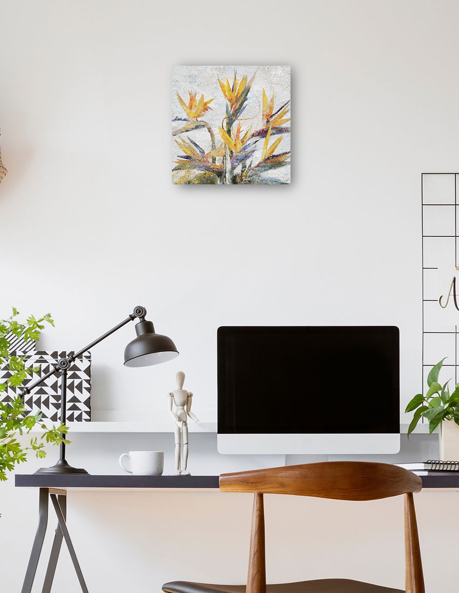 Cuadro decorativo Ave Del Paraíso - Impresión En Lienzo técnica mixta Floración 5