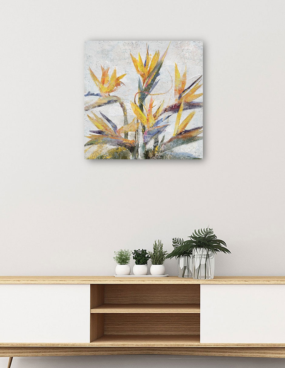 Cuadro decorativo Ave Del Paraíso - Impresión En Lienzo técnica mixta Floración 7