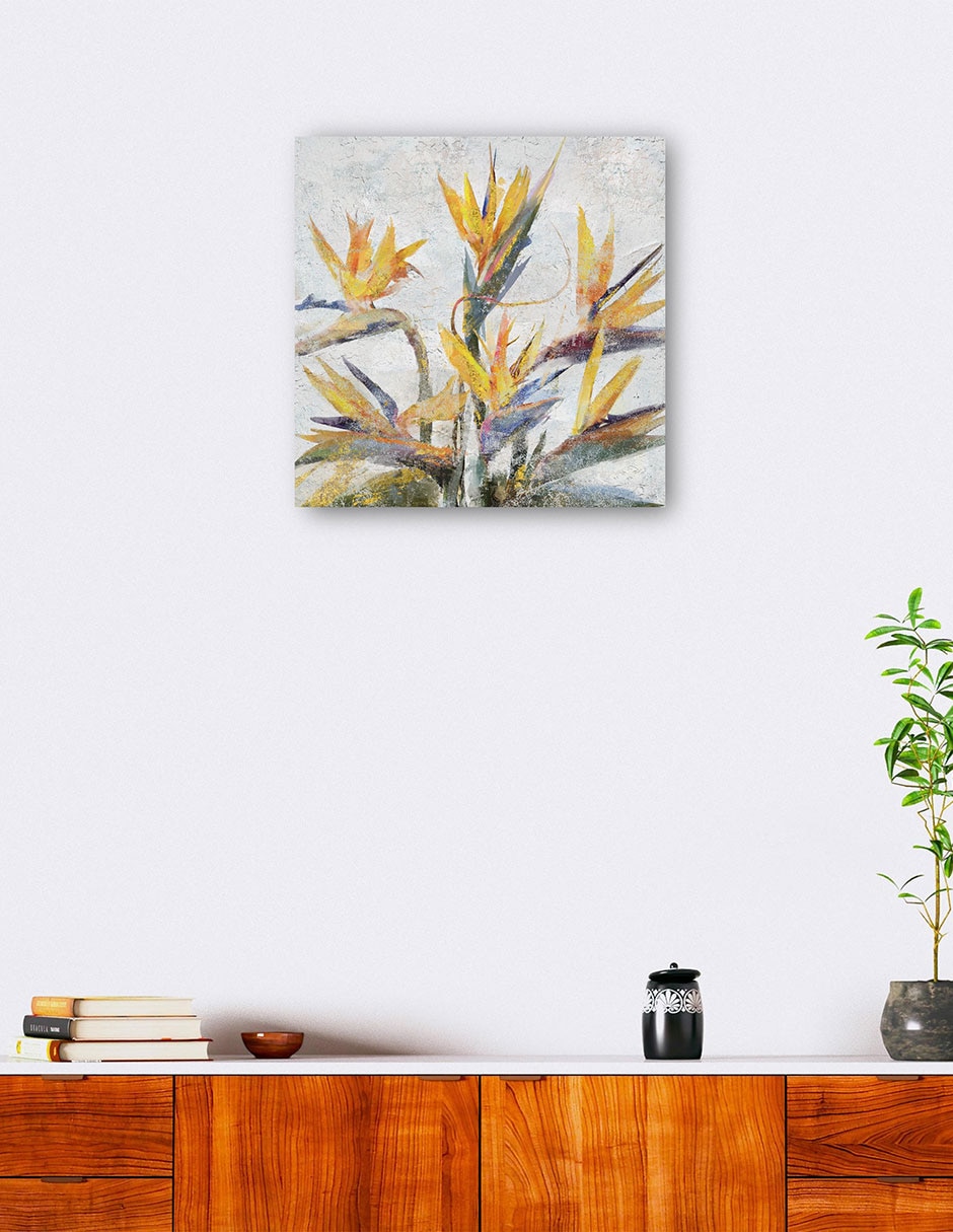 Cuadro decorativo Ave Del Paraíso - Impresión En Lienzo técnica mixta Floración 8