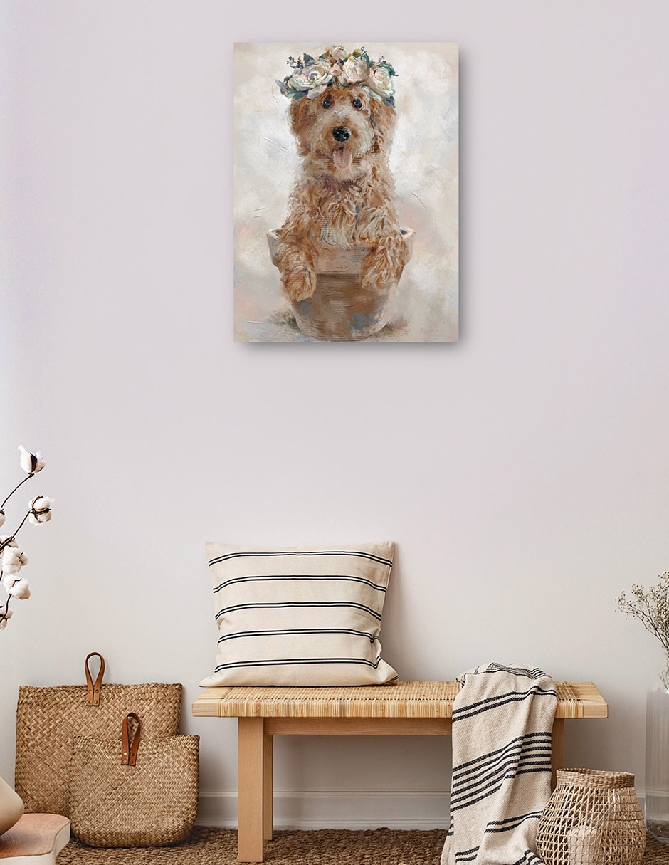 Cuadro decorativo Amigos En Maceta Iii - Impresión En Lienzo técnica mixta Animales Domésticos 3