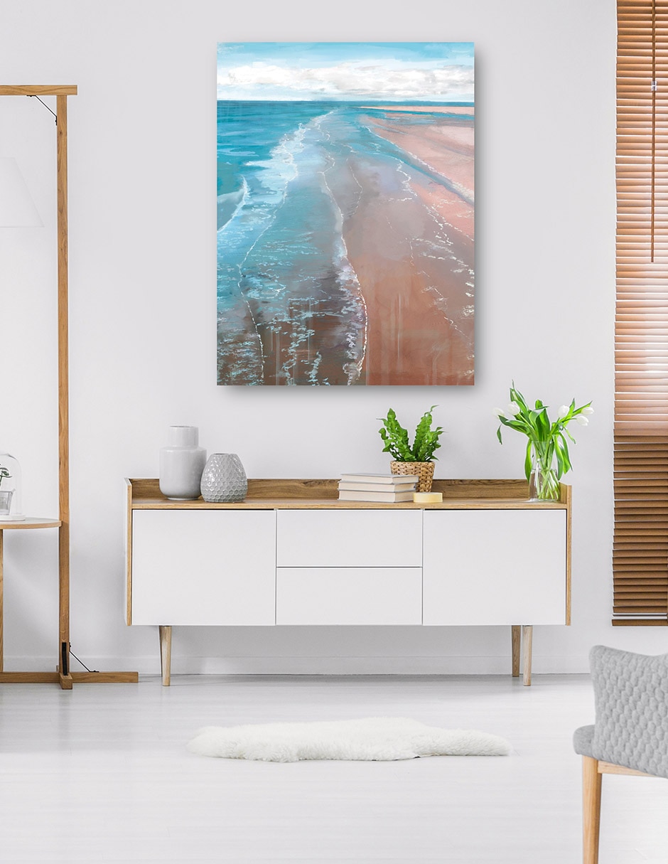 Cuadro decorativo Arenas Rosadas - Impresión En Lienzo técnica mixta Playas 6