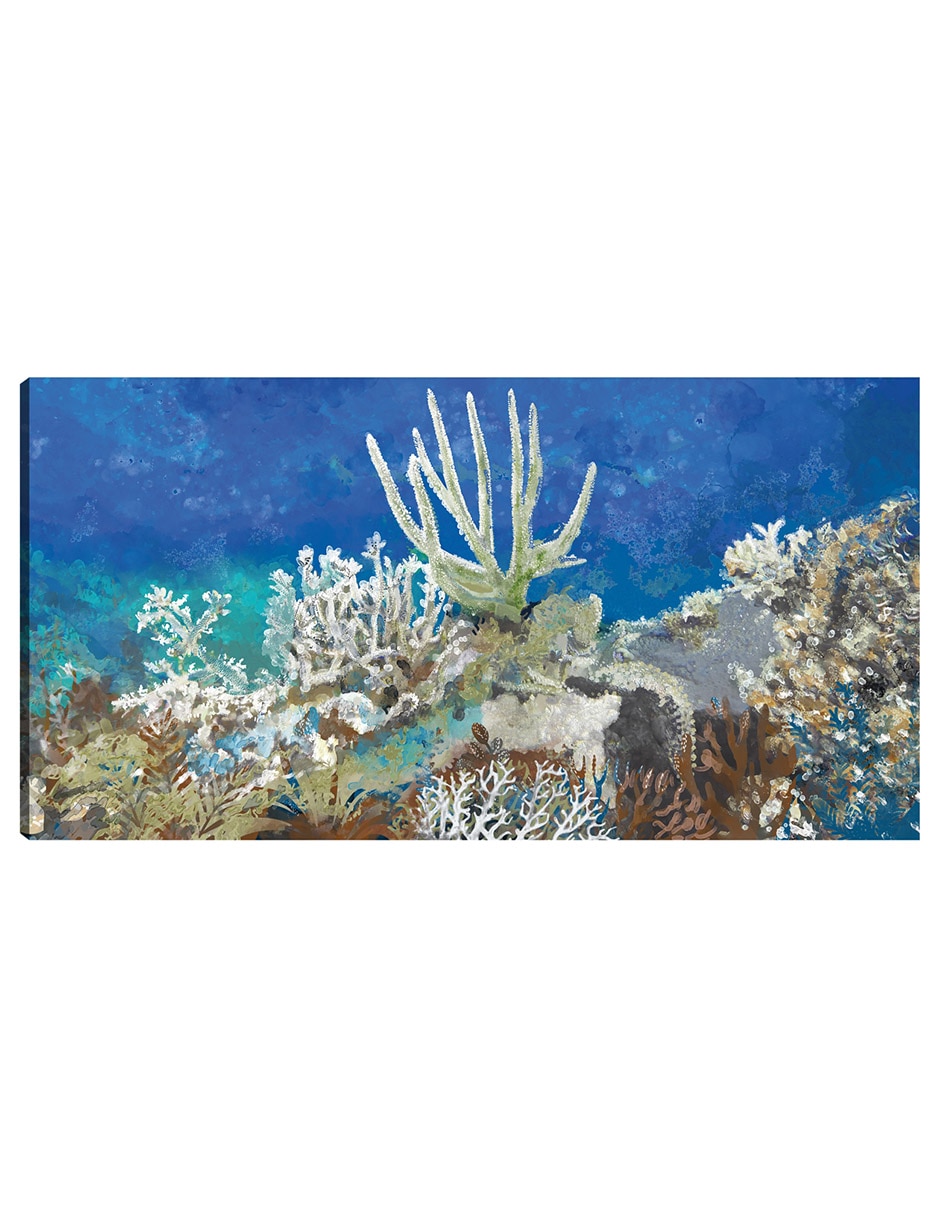 Cuadro decorativo Arrecife De Coral - Impresión En Lienzo técnica mixta Animales Marinos