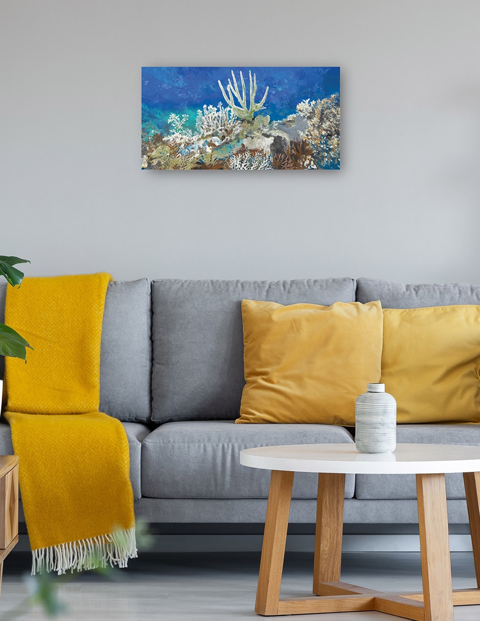 Cuadro decorativo Arrecife De Coral - Impresión En Lienzo técnica mixta Animales Marinos 4