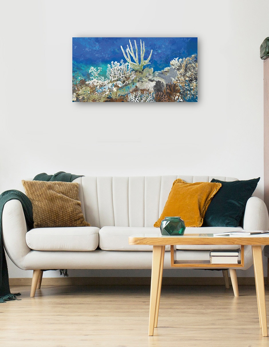 Cuadro decorativo Arrecife De Coral - Impresión En Lienzo técnica mixta Animales Marinos 5