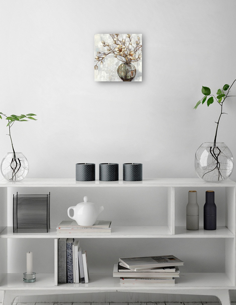 Cuadro decorativo Arreglo De Cobre - Impresión En Lienzo técnica mixta Floreros 2