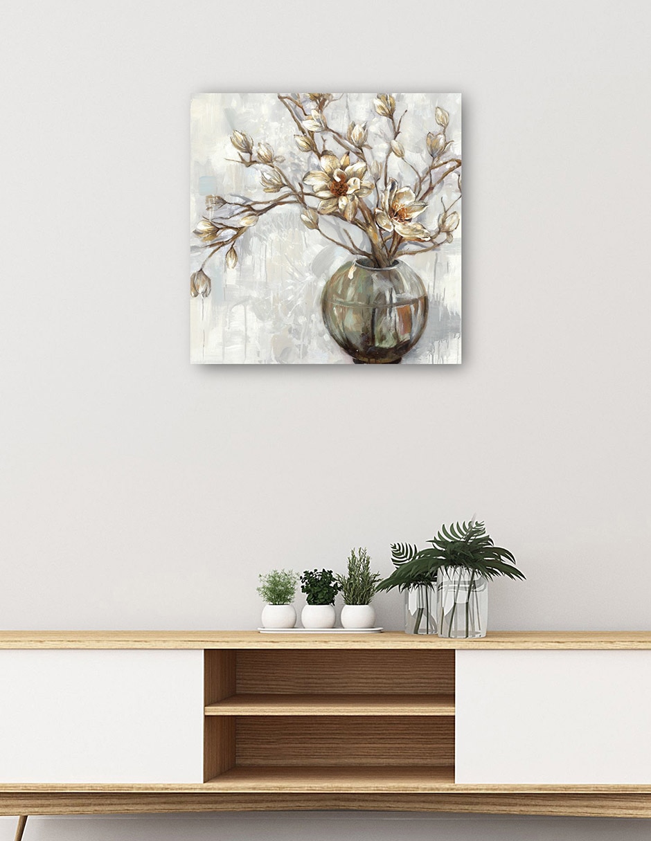Cuadro decorativo Arreglo De Cobre - Impresión En Lienzo técnica mixta Floreros 5