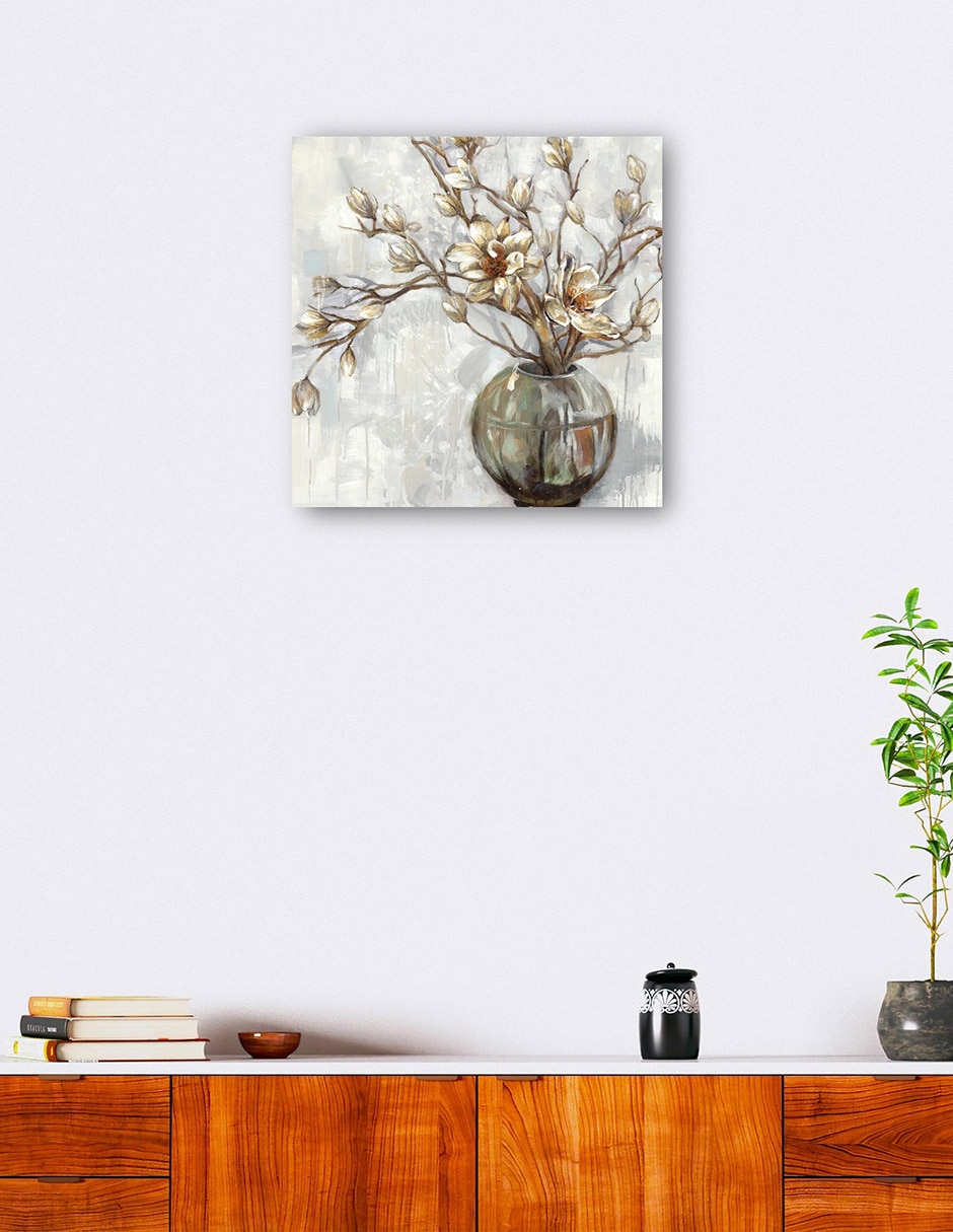 Cuadro decorativo Arreglo De Cobre - Impresión En Lienzo técnica mixta Floreros 6