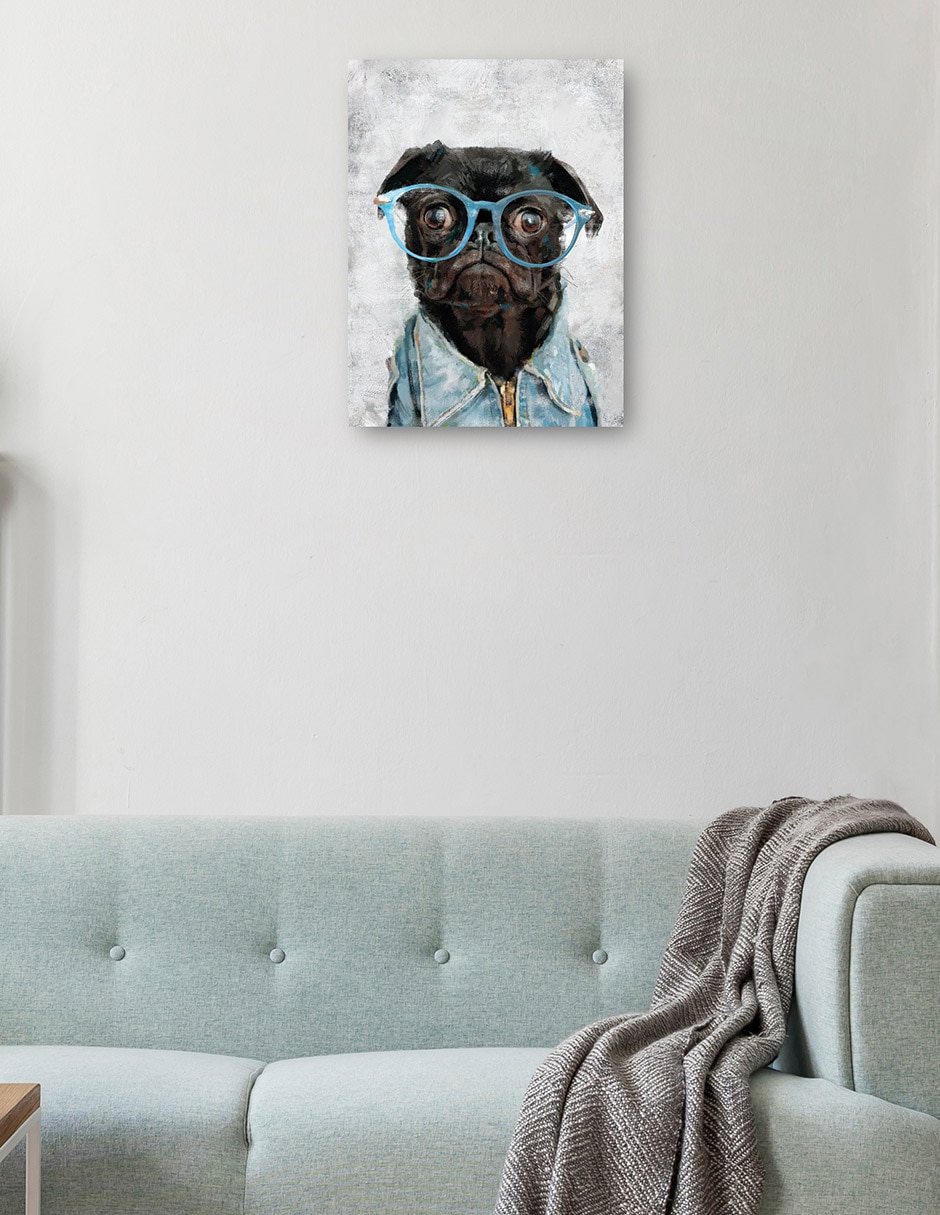 Cuadro decorativo Anteojos I - Impresión En Lienzo técnica mixta Animales Domésticos 2