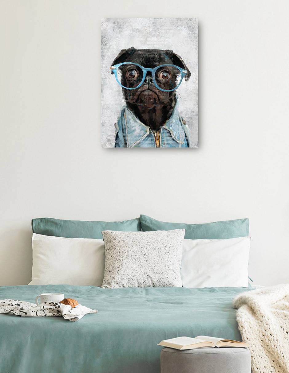 Cuadro decorativo Anteojos I - Impresión En Lienzo técnica mixta Animales Domésticos 3
